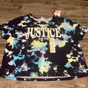 Girls justice shirt size L NWT